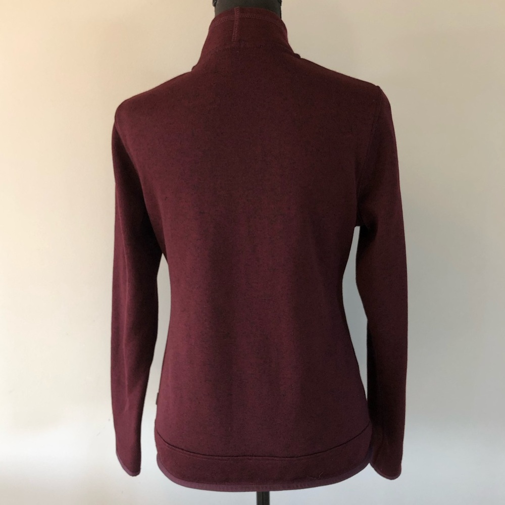 Women’s Eddie Bauer Radiator Dark Garnet Fleece zip up sweater jacket size S - Picture 5 of 9